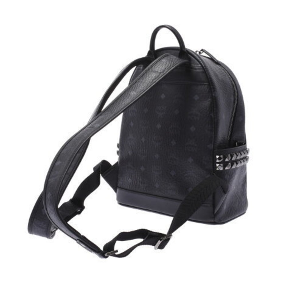 Mcm Backpack Mini Side Studs Black Leather Rucksa… - image 2